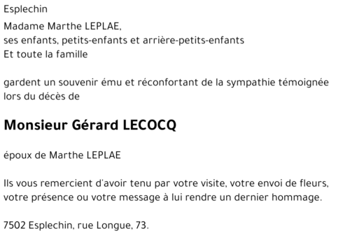 Gérard LECOCQ