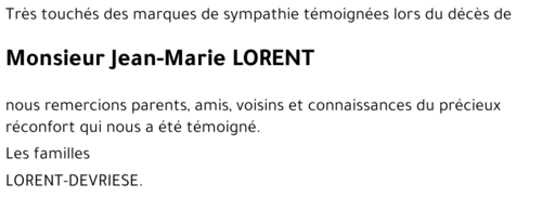 Jean-Marie LORENT