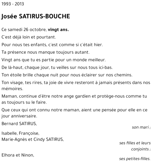 Josée SATIRUS-BOUCHE