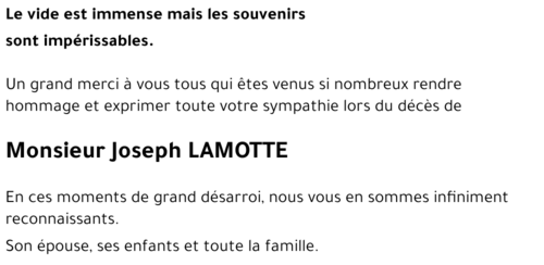 Joseph LAMOTTE