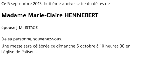 Marie-Claire HENNEBERT