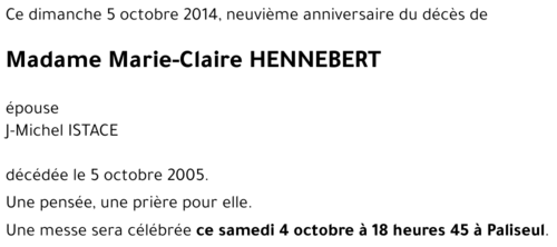 Marie-Claire HENNEBERT