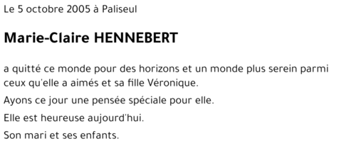 Marie-Claire HENNEBERT