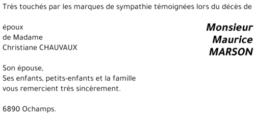Maurice MARSON