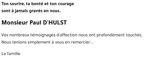 Paul D'HULST