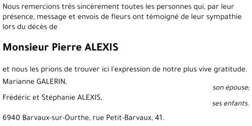 Pierre ALEXIS