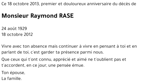 Raymond RASE