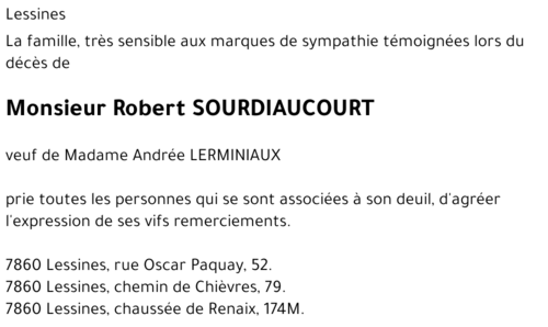 Robert SOURDIAUCOURT