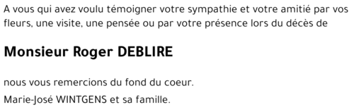 Roger DEBLIRE
