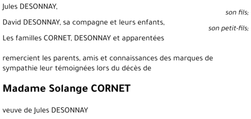 Solange CORNET