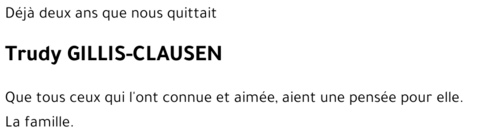 Trudy GILLIS-CLAUSEN