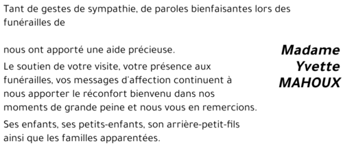 Yvette MAHOUX