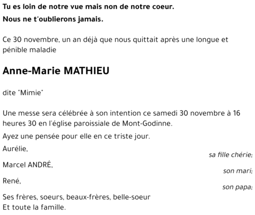 Anne-Marie MATHIEU