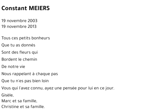 Constant MEIERS