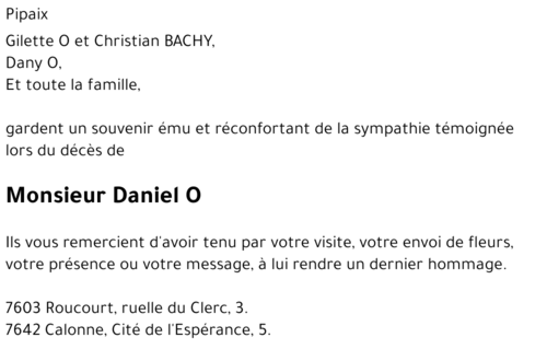 Daniel O