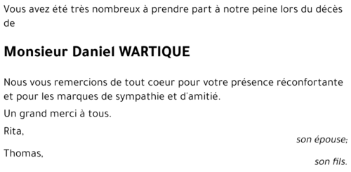 Daniel WARTIQUE