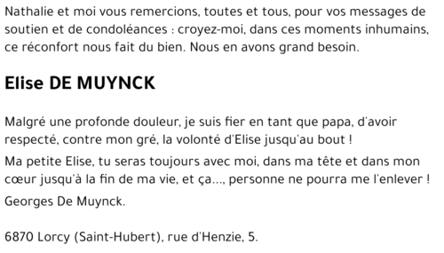 Elise DE MUYNCK