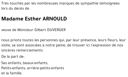 Esther ARNOULD