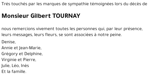 GILBERT TOURNAY