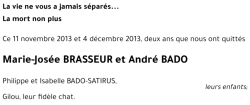 Marie-Josée BRASSEUR André BADO