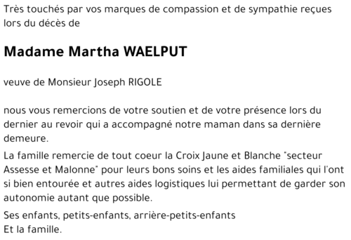Martha WAELPUT