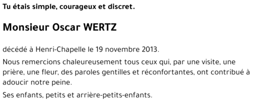 Oscar WERTZ