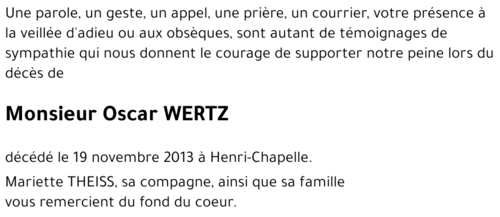 Oscar WERTZ