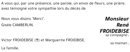 René FROIDEBISE