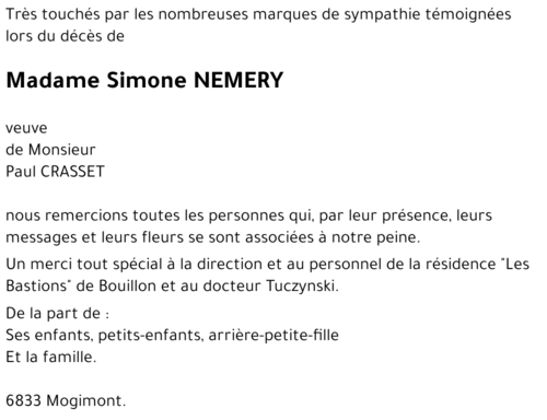 Simone NEMERY