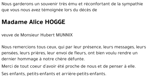 Alice HOGGE