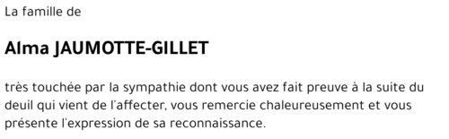 Alma JAUMOTTE-GILLET