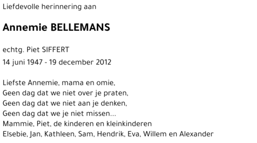 Annemie BELLEMANS