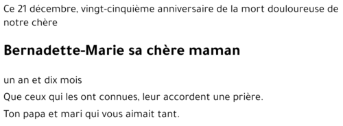 Bernadette-Marie GEONET Mariette TICHON