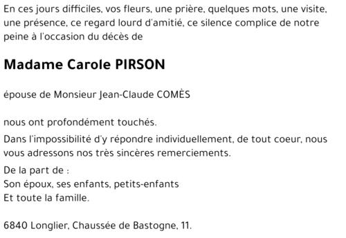 Carole PIRSON