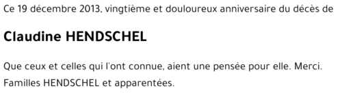 Claudine HENDSCHEL
