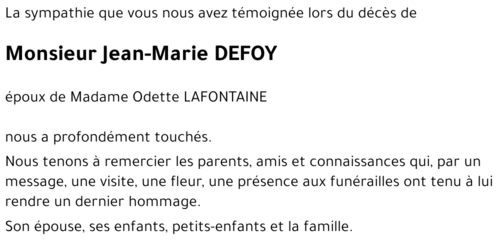 Jean-Marie DEFOY