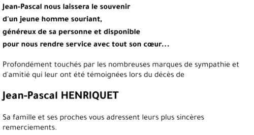 Jean-Pascal HENRIQUET