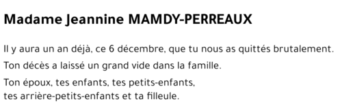 Jeannine MAMDY-PERREAUX