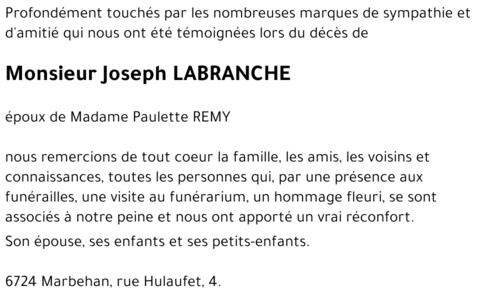 Joseph LABRANCHE