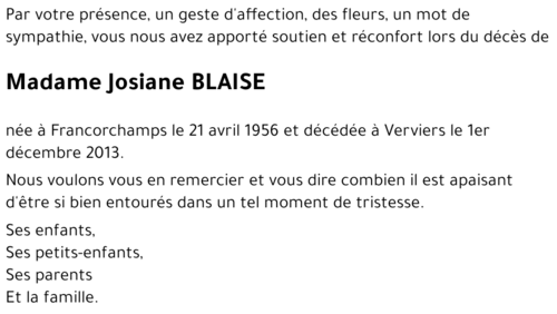 Josiane BLAISE