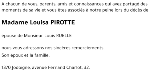 Louisa PIROTTE