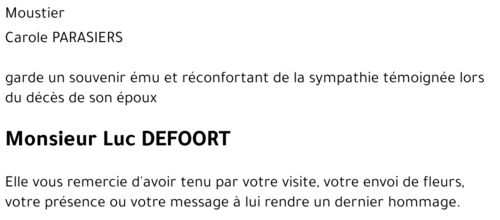 Luc DEFOORT