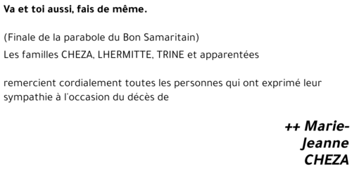 Marie-Jeanne CHEZA