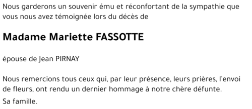 Mariette FASSOTTE