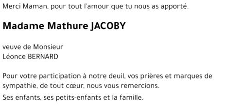 Mathure JACOBY