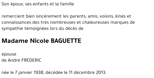 Nicole BAGUETTE