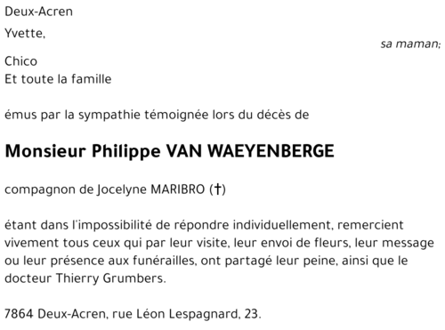 Philippe VAN WAEYENBERGE