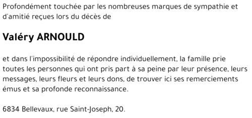 Valéry ARNOULD