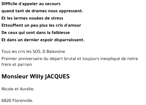 Willy JACQUES