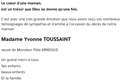 Yvonne TOUSSAINT